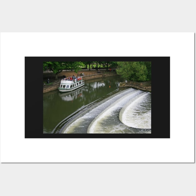 Boat by the Weir Wall Art by RedHillDigital